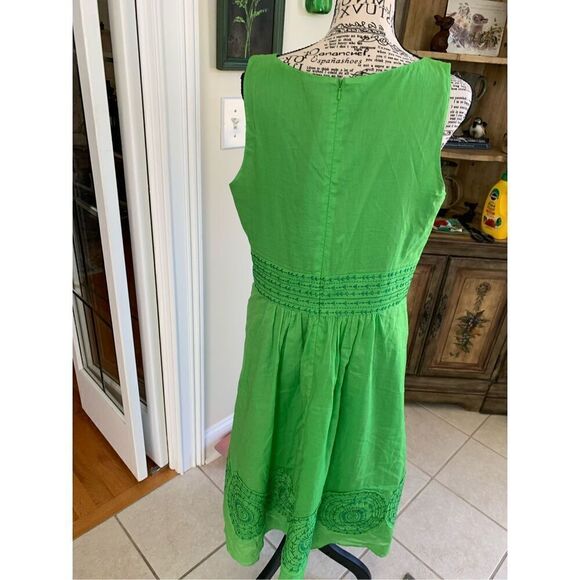 Jones of New York Green Cotton Sleeveless Dress - Picture 6 of 7